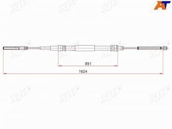 Трос ручного тормоза LH-RH SAT Volkswagen Passat  B4 (1993-1996) седан, универсал