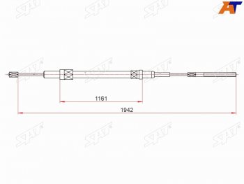 Трос ручного тормоза RH-LH SAT BMW X5  E53 (1999-2006) дорестайлинг, рестайлинг