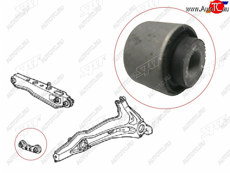 211 р. Сайлентблок Honda Civic 87-00  Civic Ferio 91-00  CR-V 95-01  Ballade 83-87 (Зад) SAT ST-52343-SH3-004  с доставкой в г. Керчь