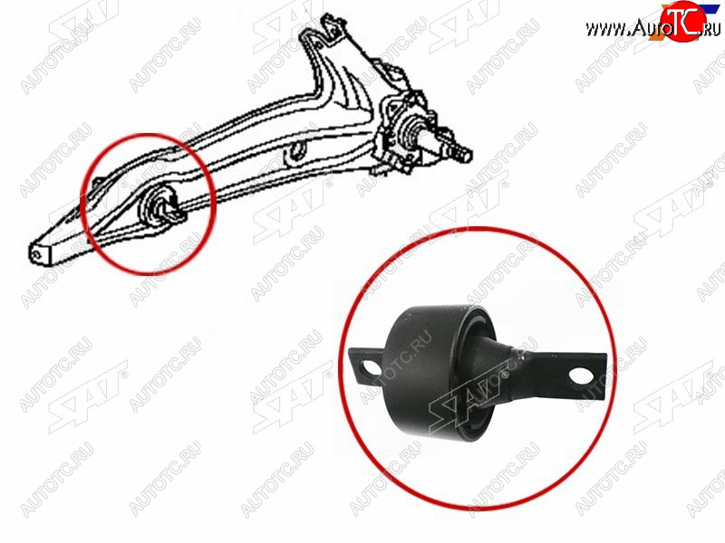839 р. Сайлентблок Honda Civic 87-00  Civic Ferio 91-00  CR-V 95-01  Acura MDX 00-06  Honda Civic EURO SAT ST-52370-SH3-G70  с доставкой в г. Керчь