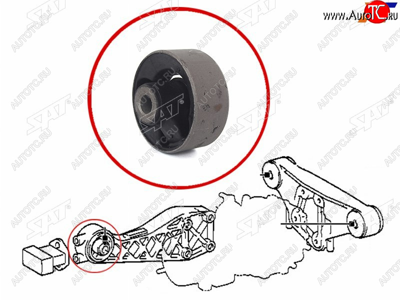 819 р. Сайлентблок Toyota Noah 01-13  Voxy 01-13  Estima 00-05  Gaia 98-04 SAT ST-52380-44010  с доставкой в г. Керчь