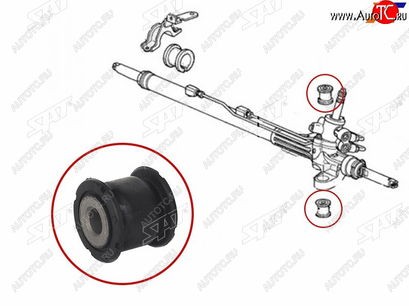 221 р. Втулка рулевой рейки Honda Accord 02-08  Odyssey 98-04  Stepwgn 01-05  Acura MDX 00-06  TSX 03-0 SAT ST-53685-SDA-A01B  с доставкой в г. Керчь