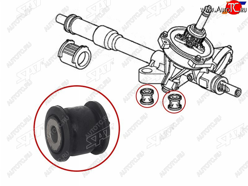 171 р. Втулка рулевой рейки Honda Civic 05-12  Fit Shuttle 11-15  Civic USA 05-08 SAT ST-53685-SMG-E01B  с доставкой в г. Керчь