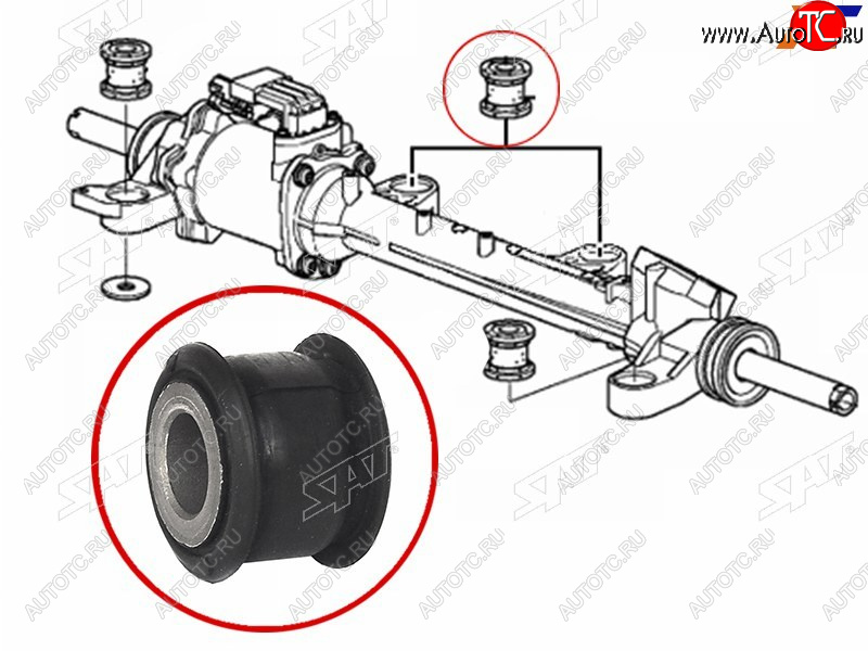 201 р. Втулка рулевой рейки Honda Accord 08-13 SAT ST-53685-TL0-G21B  с доставкой в г. Керчь