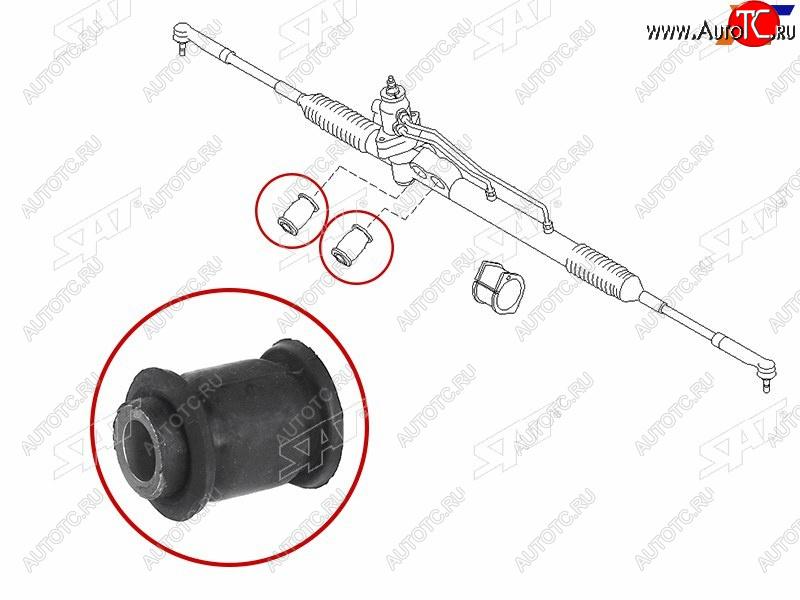 205 р. Втулка рулевой рейки Nissan Cefiro 98-03  Maxima 95-00 SAT ST-54444-5Y500B  с доставкой в г. Керчь