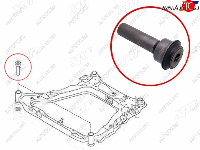 739 р. Сайлентблок Nissan Juke 10-20  Qashqai 06-13  X-Trail 07-15  Dualis 07-14  Renault Koleos 08-16 SAT ST-54466-JD000  с доставкой в г. Керчь
