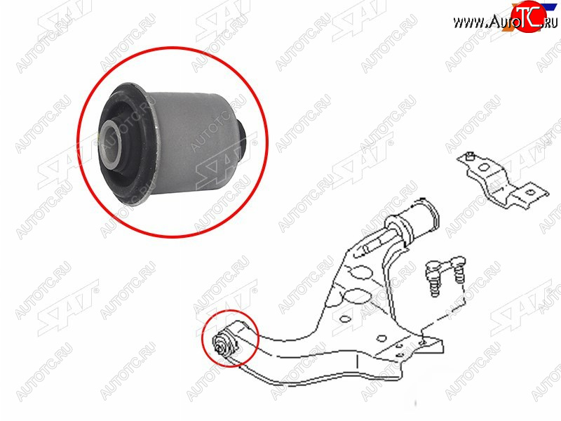 399 р. Сайлентблок Nissan Pathfinder 95-04  Terrano 95-02  Infiniti QX4 96-03  Nissan Elgrand 97-02 SAT ST-54560-0W000  с доставкой в г. Керчь