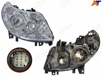 9 299 р. Фара правая (с электрокорректором, 8 контактов, белый разъем) SAT  Peugeot Boxer  250 (2006-2014)  с доставкой в г. Керчь. Увеличить фотографию 2