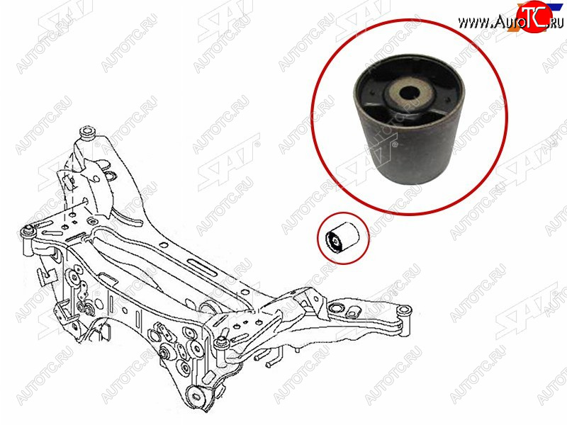 629 р. Сайлентблок Nissan Qashqai 06-22  X-Trail 07-22  Dualis 07-14  Qashqai+2 08-14 SAT ST-55476-JD600  с доставкой в г. Керчь