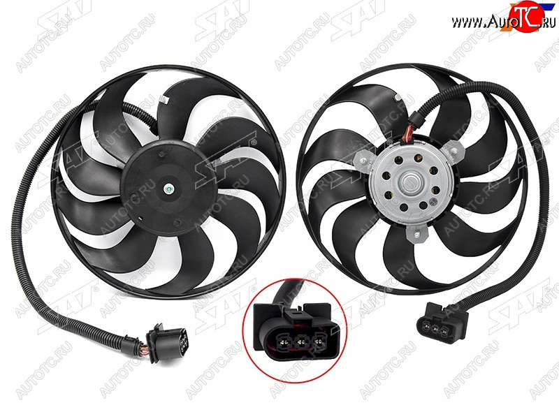 3 399 р. Вентилятор радиатора с мотором AUDI A3 96-03SKODA FABIA  99-07OCTAVIA  96-10VOLKSWAGEN  97-02 SAT ST-59-0011  с доставкой в г. Керчь