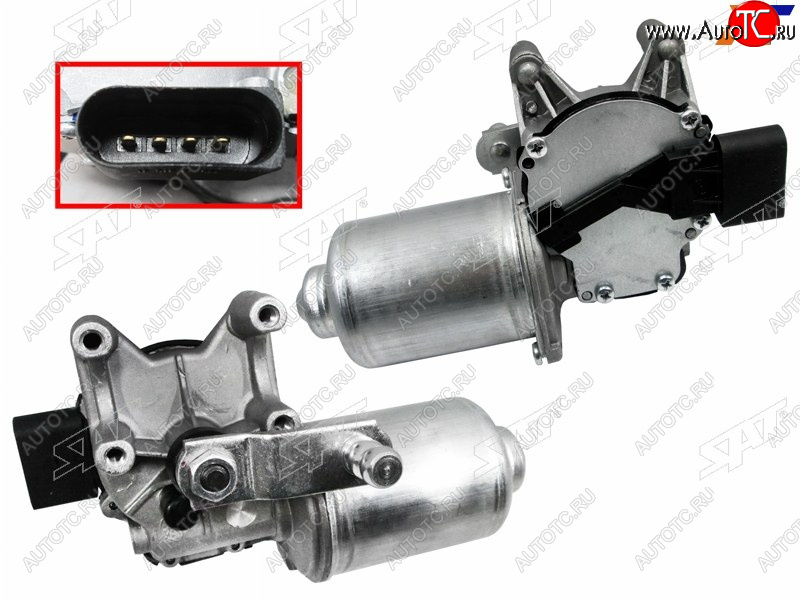 2 399 р. Мотор трапеции стеклоочистителя SKODA FABIA ROOMSTER 07-15 SAT ST-5J1955113A  с доставкой в г. Керчь