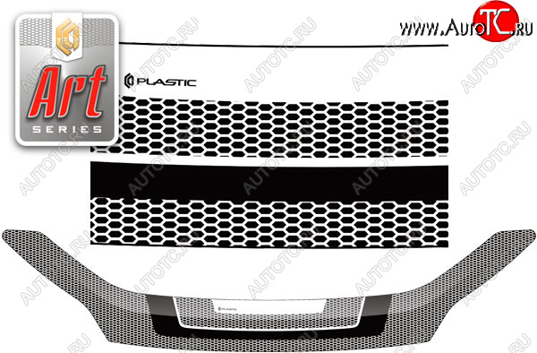 2 199 р. Дефлектор капота CA-Plastic  Daihatsu Mira e:S  LA350S,LA360S (2017-2025) (Серия Art серебро)  с доставкой в г. Керчь