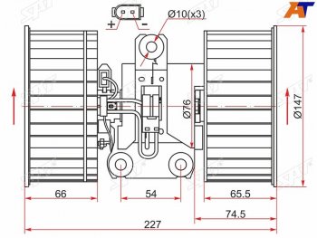 3 499 р. Мотор отопителя салона BMW 5-Series 95-04  X5 99-06  Land Rover Range Rover 02-12 SAT ST-64118385558  с доставкой в г. Керчь. Увеличить фотографию 1
