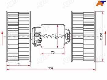 Мотор отопителя салона BMW 5-Series 88-96  7-Series 86-94  8-Series 89-99 SAT ST-64111374377