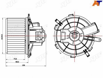 Мотор отопителя салона Peugeot Boxer 06-  Fiat Ducato 06-14 SAT ST-6441Y2