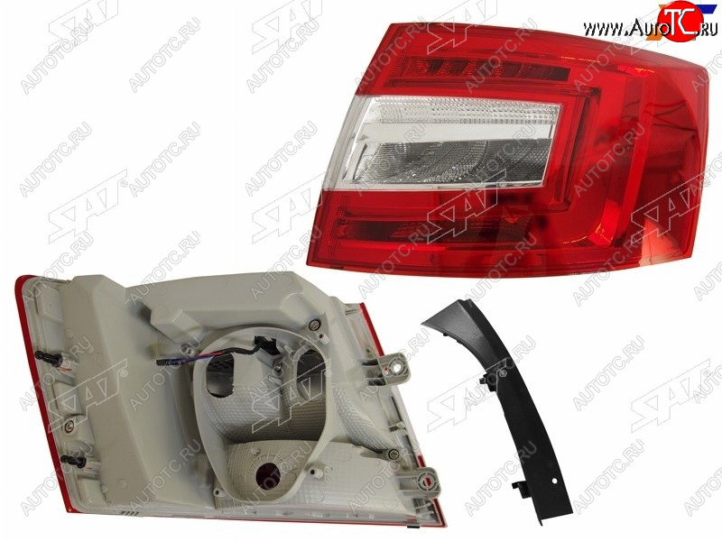 6 999 р. Фонарь задний правый (LED) SAT  Skoda Octavia  A7 (2016-2020) рестайлинг лифтбэк  с доставкой в г. Керчь