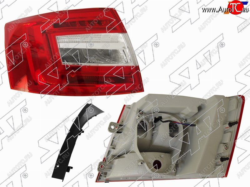 6 999 р. Фонарь задний левый (LED) SAT  Skoda Octavia  A7 (2016-2020) рестайлинг лифтбэк  с доставкой в г. Керчь