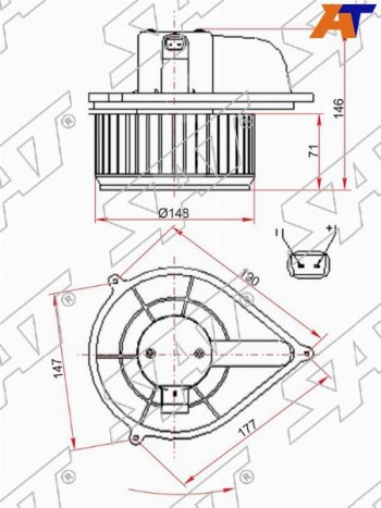 3 699 р. Мотор отопителя салона Peugeot Boxer 94-06  Citroen Jumper 94-02  Fiat Ducato 94-12 SAT ST-71734232  с доставкой в г. Керчь. Увеличить фотографию 3