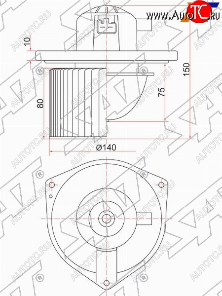 2 159 р. Мотор отопителя салона Mitsubishi ASX 10-20  Galant 03-12  Lancer 07-17  Outlander 05-12  Citroe SAT ST-7802A017  с доставкой в г. Керчь