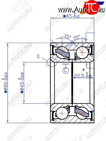 1 299 р. Подшипник перед ступицызадней VW TRANSPORTER 90- SAT ST-7D0498625  с доставкой в г. Керчь
