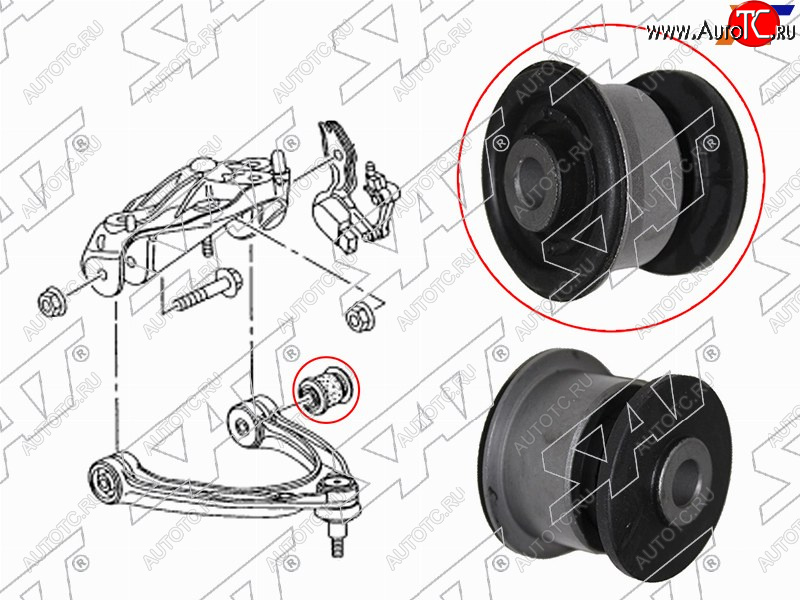 439 р. Сайлентблок Audi Q7 05-15  Volkswagen Touareg 02-18  Porsche Cayenne 02-10  Panamera 09-16 SAT ST-7L0407077  с доставкой в г. Керчь