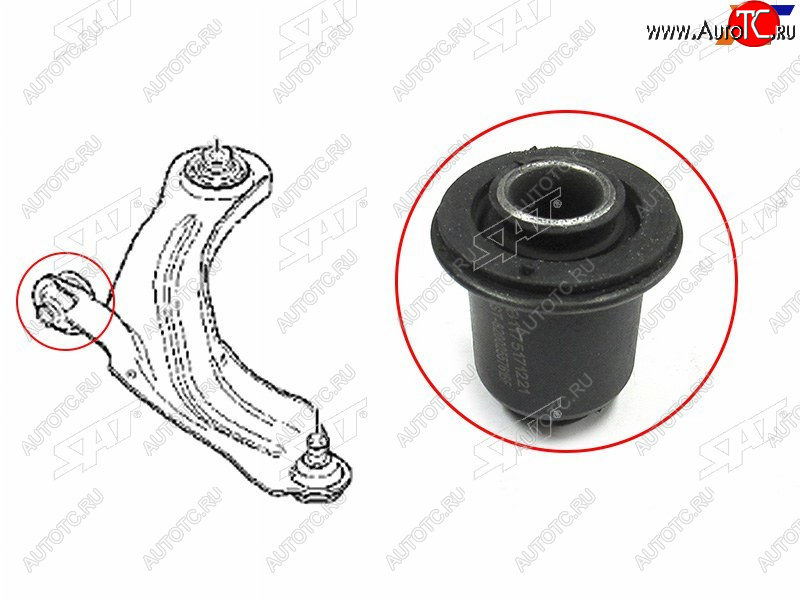 319 р. Сайлентблок Renault Clio 12-16  Kangoo 08-16  Megane 02-09  Scenic 03-09 SAT ST-8200255761BF  с доставкой в г. Керчь