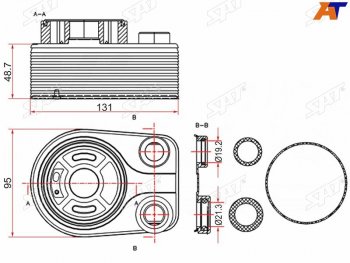 3 889 р. Радиатор масляный NISSAN QASHQAI 07-RENAULT CAPTUR 13-DUSTER 10-KANGOO 08- SAT ST-8200606297  с доставкой в г. Керчь. Увеличить фотографию 1