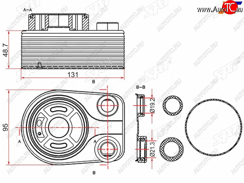 3 889 р. Радиатор масляный NISSAN QASHQAI 07-RENAULT CAPTUR 13-DUSTER 10-KANGOO 08- SAT ST-8200606297  с доставкой в г. Керчь