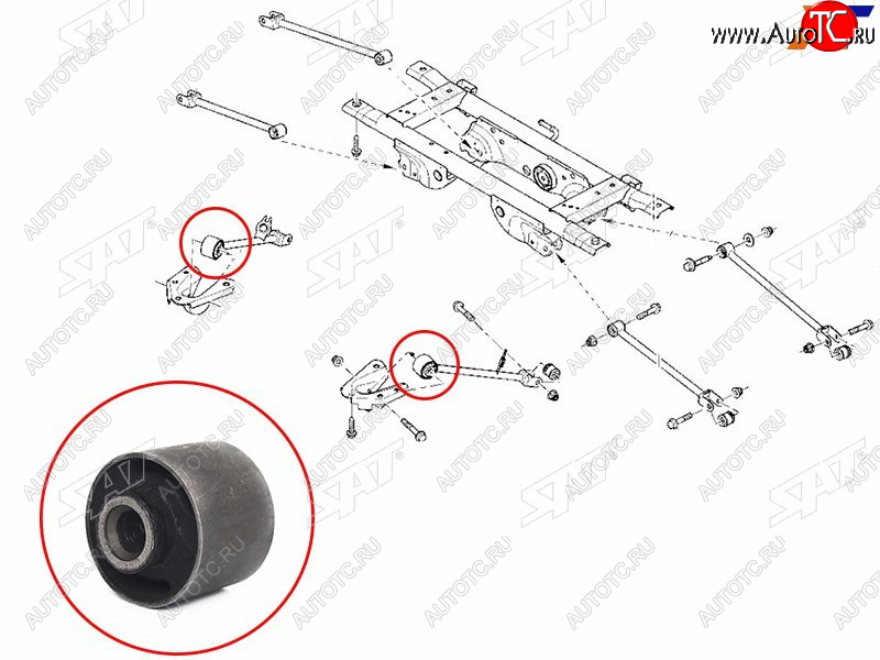 779 р. Сайлентблок Nissan Terrano 14-22  Renault Duster 10-21  Kaptur 16-20 SAT ST-8200841004  с доставкой в г. Керчь