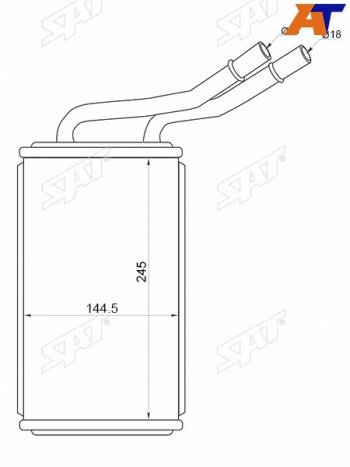 Радиатор отопителя салона FORD TRANSIT 06- SAT ST-87-0009