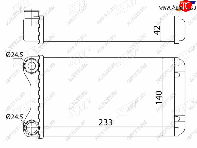 1 439 р. Радиатор отопителя салона  AUDI A4S4 00-09SEAT EXEO 09-(трубчатый) SAT ST-87-0028  с доставкой в г. Керчь