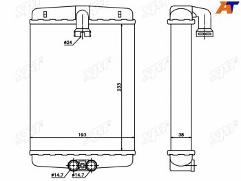 Радиатор отопителя салона MERCEDES C-CLASS W202 93-00(трубчатый) SAT ST-87-0036