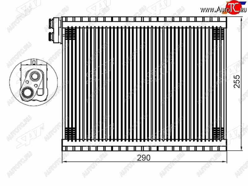 5 949 р. Испаритель кондиционера TOYOTA LC PRADO 120 HILUX4RUNNER FJ CRUISER LEXUS GX470 02-05 SAT ST-88501-35100  с доставкой в г. Керчь