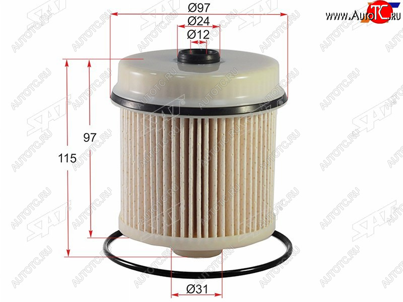 379 р. Фильтр топливный ISUZU FORWARD 4HK6HKELF NHRNKRNPRNQR 4HK4JJ1NISSAN ATLAS 4JJ1 07-13          SAT ST-8-98203-599-0  с доставкой в г. Керчь