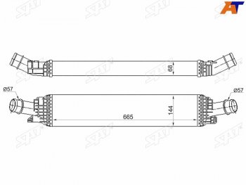 5 649 р. Интеркулер AUDI A4 07-A5 07-A6 11-Q5 08- SAT ST-8K0145805G  с доставкой в г. Керчь. Увеличить фотографию 4