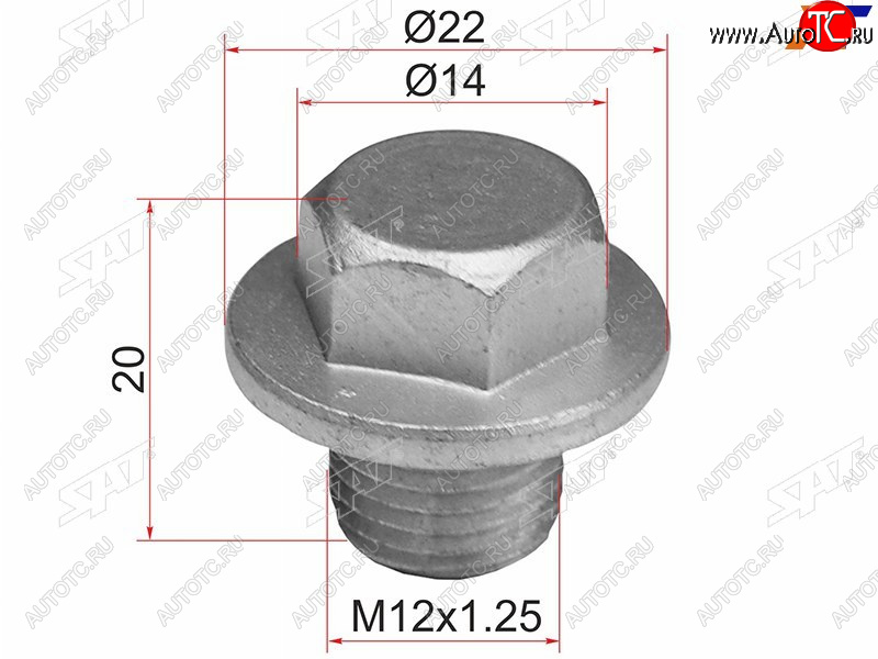 81 р. Пробка сливная TOYOTA MANY SAT ST-90341-12023  с доставкой в г. Керчь