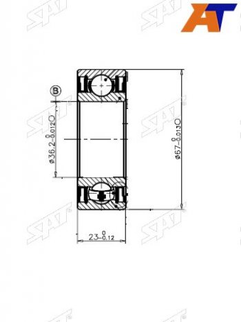 629 р. Подшипник привода TOYOTA SCEPTERGRACIACORONAMARK 2CROWNARISTO 4WD 92- SAT ST-90363-36001  с доставкой в г. Керчь. Увеличить фотографию 1