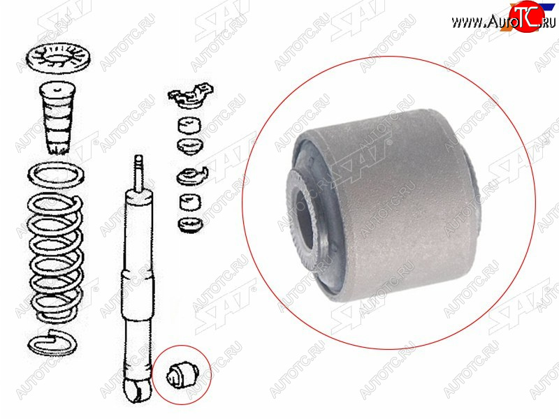 248 р. Сайлентблок Toyota Land Cruiser (J100,J200) 98-21  Land Cruiser Prado (J120) 02-09  Great Wall Hov SAT ST-90385-19010  с доставкой в г. Керчь