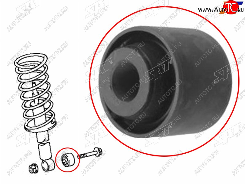 257 р. Сайлентблок Nissan Murano 07-22  Teana 03-14  Toyota Crown 95-07  Mark II (X90,X100,X110) 92-04  SAT ST-90389-12016  с доставкой в г. Керчь