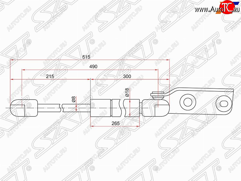 1 069 р. Правый упор крышки багажника SAT Nissan AD Y11 (1999-2008)  с доставкой в г. Керчь