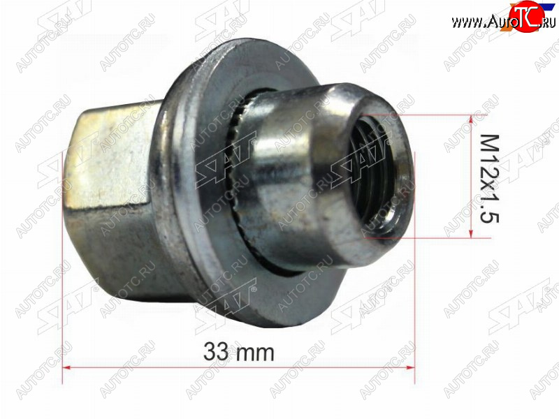 231 р. Гайка колесная TOYOTA SAT ST-90942-01062  с доставкой в г. Керчь