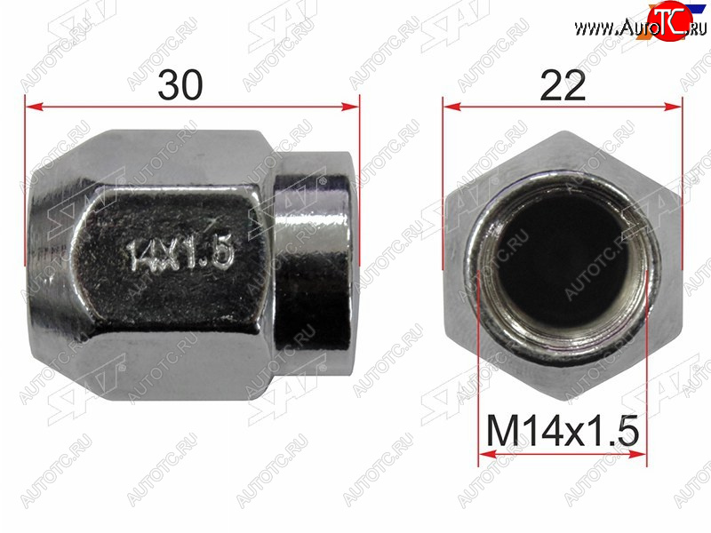 95 р. Гайка колесная конус TOYOTA DYNA150TOYOACE G15LAND CRUISER 100200TUNDRA SAT ST-90942-01101  с доставкой в г. Керчь