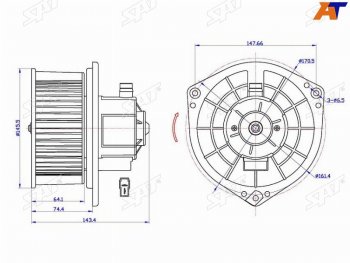 Мотор отопителя салона Chevrolet Aveo 02-11 SAT ST-96539656