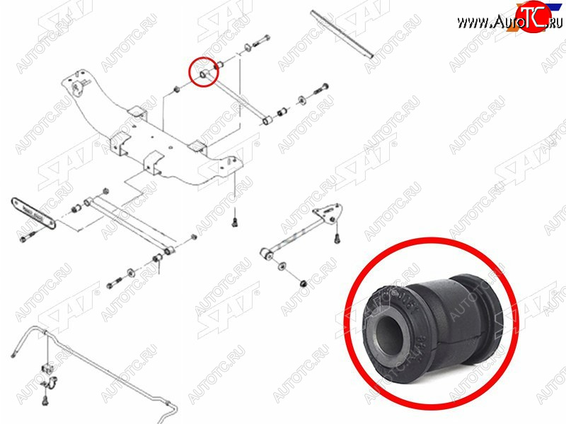 299 р. Сайлентблок Audi A6 97-05  Chevrolet Lacetti 04-13  Daewoo Lacetti 04-09  Toyota Corolla (E100,E1 SAT ST-96550051  с доставкой в г. Керчь