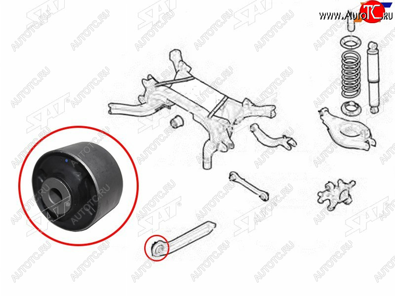 629 р. Сайлентблок Chevrolet Captiva 06-15  Opel Antara 06-15  Daewoo Winstorm 06-10 SAT ST-96626481B  с доставкой в г. Керчь