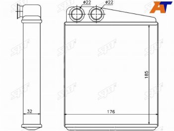 1 759 р. Радиатор отопителя салона AUDI A3S3 03-TT 06-SEAT ALTEATOLEDO 04- LEON 05-SKODA OCTAVIA SAT ST-AU07-395-0  с доставкой в г. Керчь. Увеличить фотографию 1