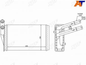 1 149 р. Радиатор отопителя салона AUDI 80 86-96A4S4 94-SKODA SUPERB 02- VW PASSAT 96- PASSAT 00-(трубча SAT ST-AU22-395-0  с доставкой в г. Керчь. Увеличить фотографию 1