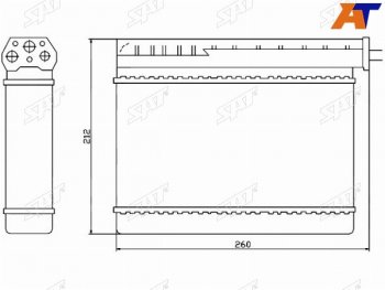 Радиатор отопителя салона  BMW 3 E36 90-98 5 E39 95-03 (трубчатый) SAT ST-BM32-395-0