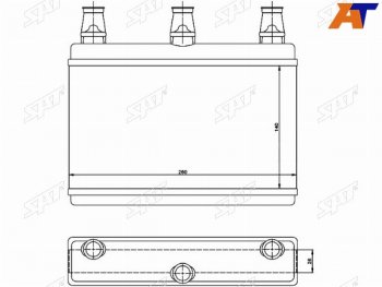 2 279 р. Радиатор отопителя салона  BMW 5 E60E61 03- 6 E63E64 04- SAT ST-BM60-395-0  с доставкой в г. Керчь. Увеличить фотографию 1