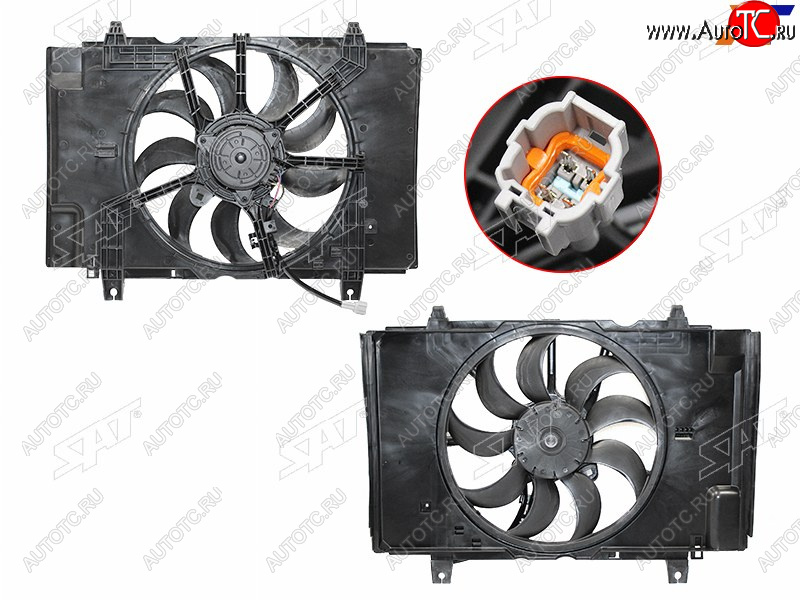 4 699 р. Диффузор радиатора в сборе SAT  Nissan Juke ( 1 YF15,  2 F16) (2010-2025) дорестайлинг, рестайлинг  с доставкой в г. Керчь